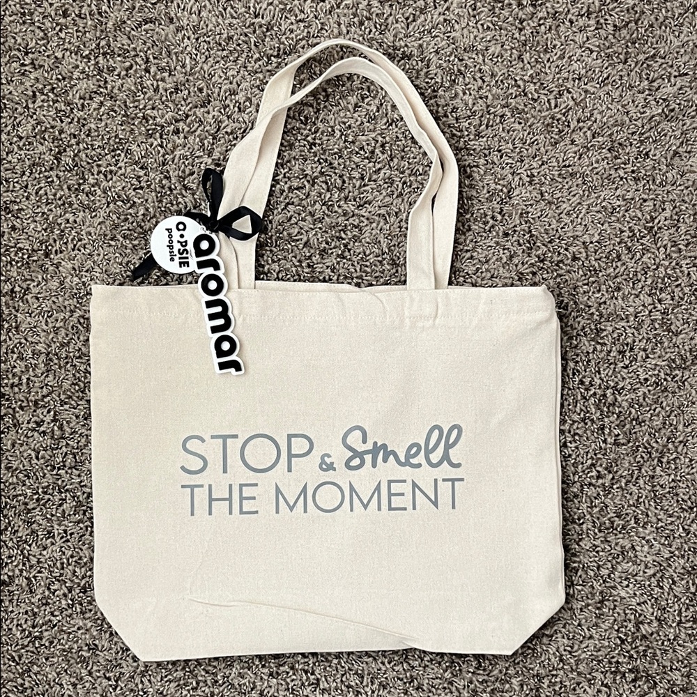 🎈Aromar Cream Tote Bag with Quote